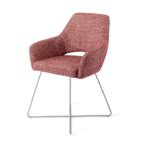 Jesper Home Yanai eetkamerstoel Berry Bars cross steel