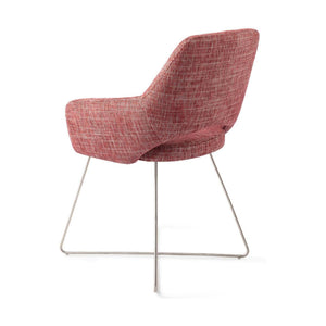 Jesper Home Yanai eetkamerstoel Berry Bars cross steel