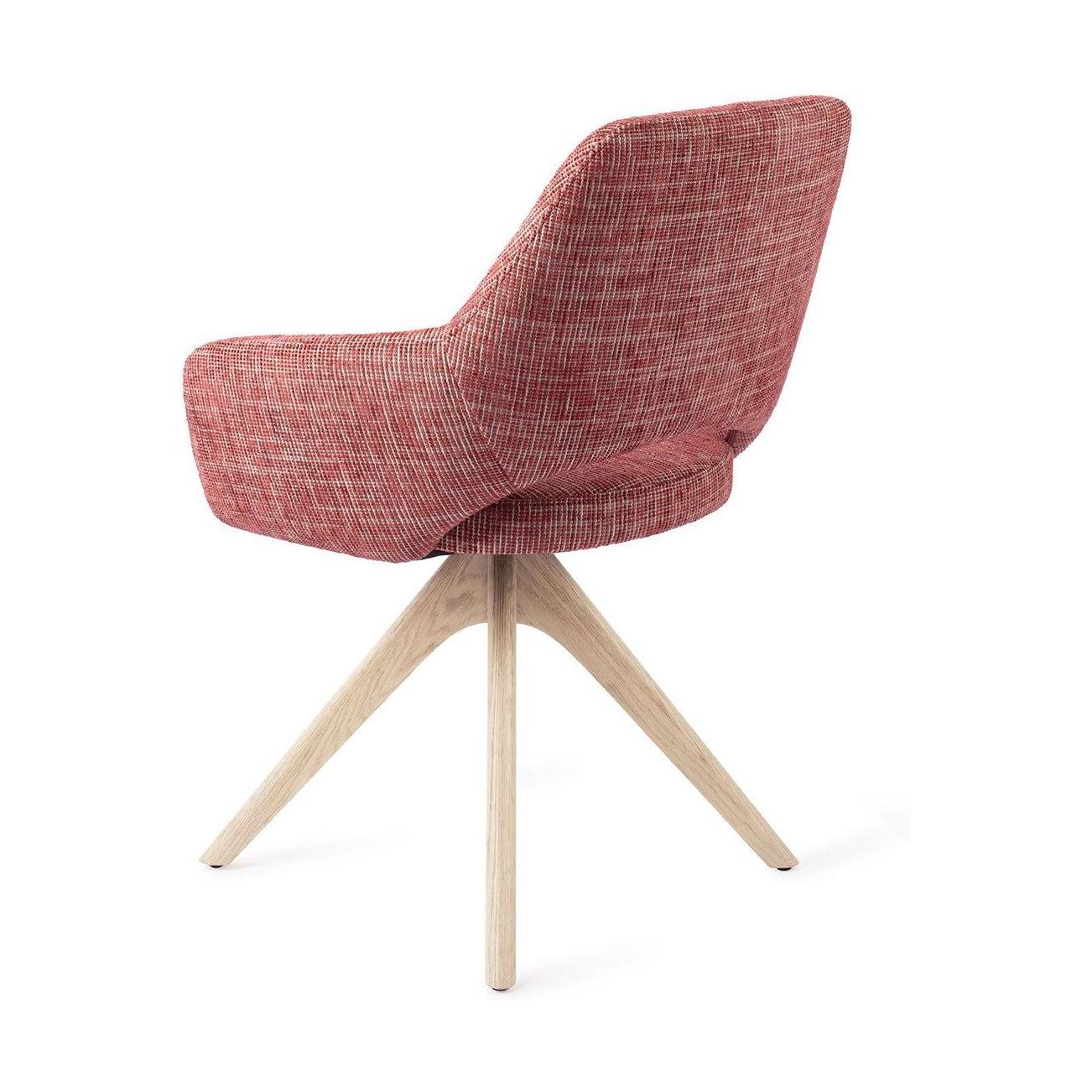 Jesper Home Yanai eetkamerstoel Berry Bars revolve oak bleach