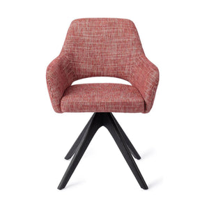 Jesper Home Yanai eetkamerstoel Berry Bars revolve oak black