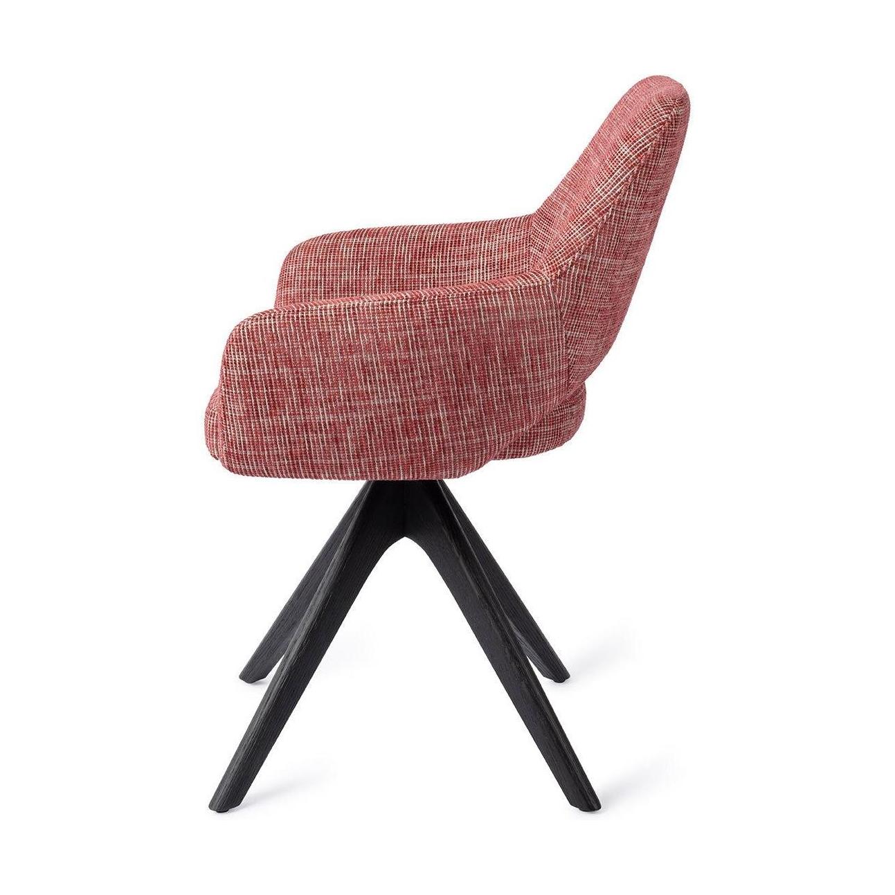 Jesper Home Yanai eetkamerstoel Berry Bars revolve oak black