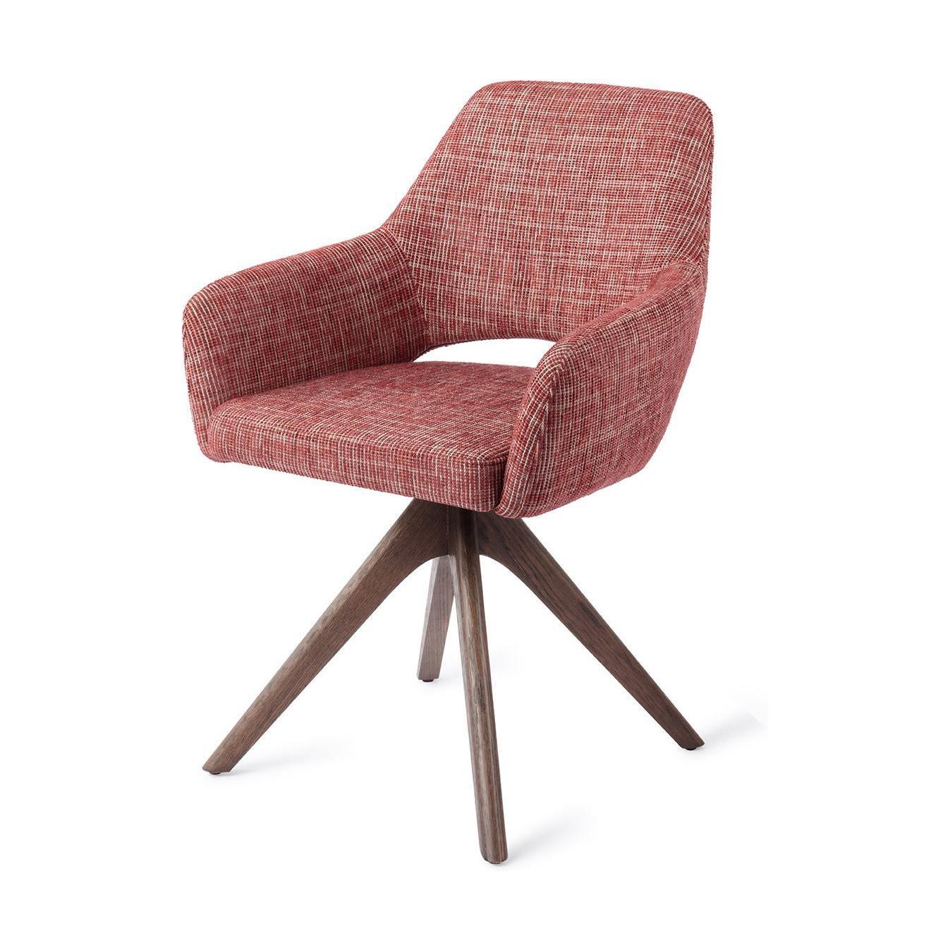 Jesper Home Yanai eetkamerstoel Berry Bars revolve oak walnut