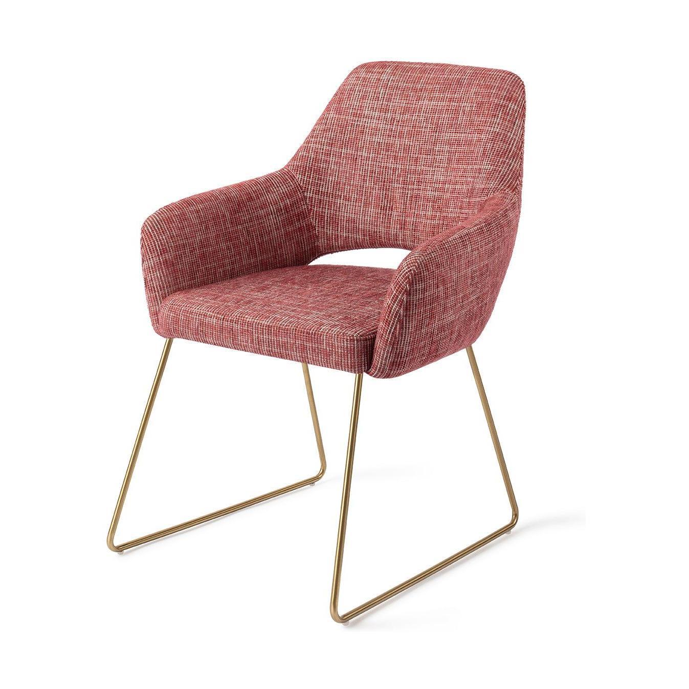 Jesper Home Yanai eetkamerstoel Berry Bars slide gold