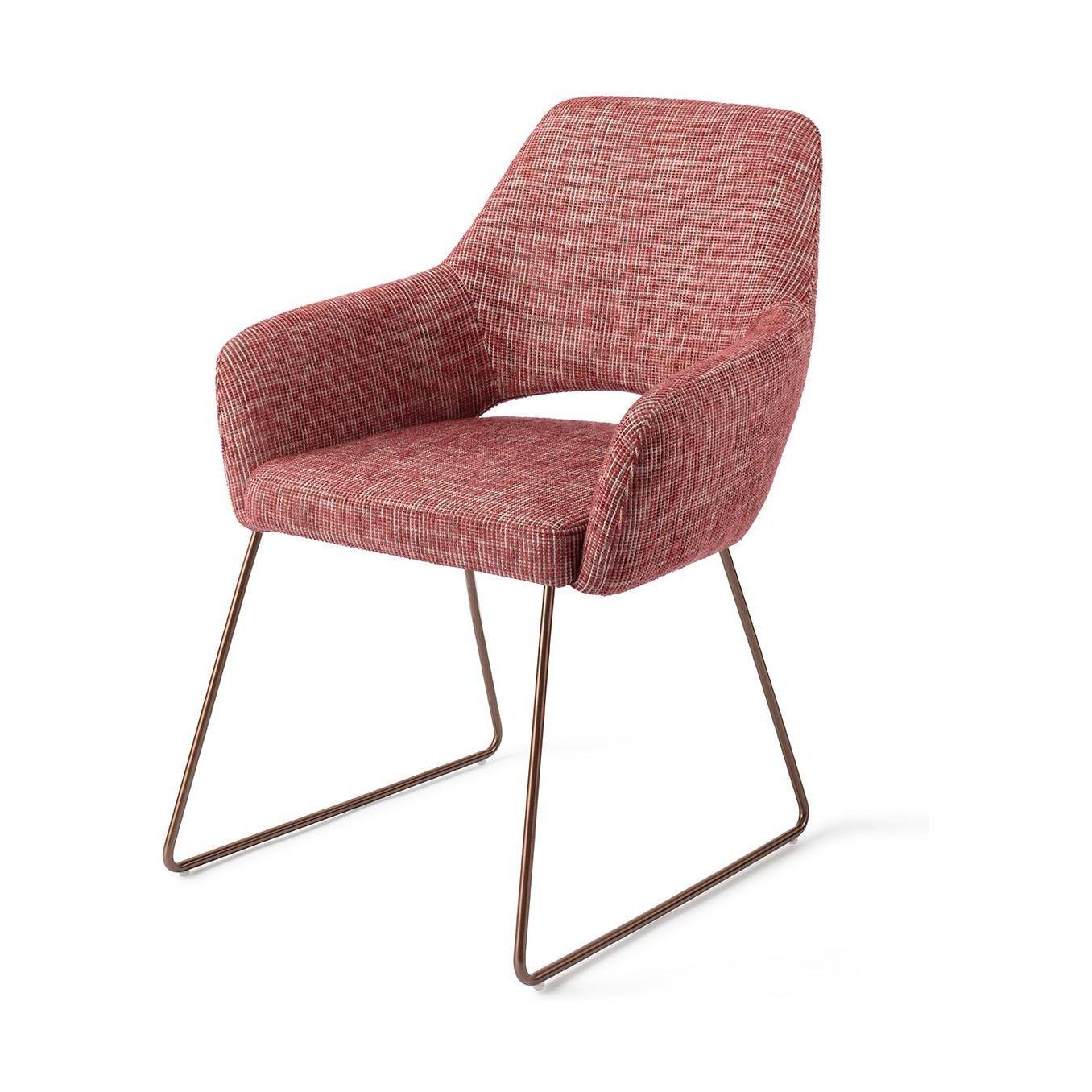 Jesper Home Yanai eetkamerstoel Berry Bars slide rose