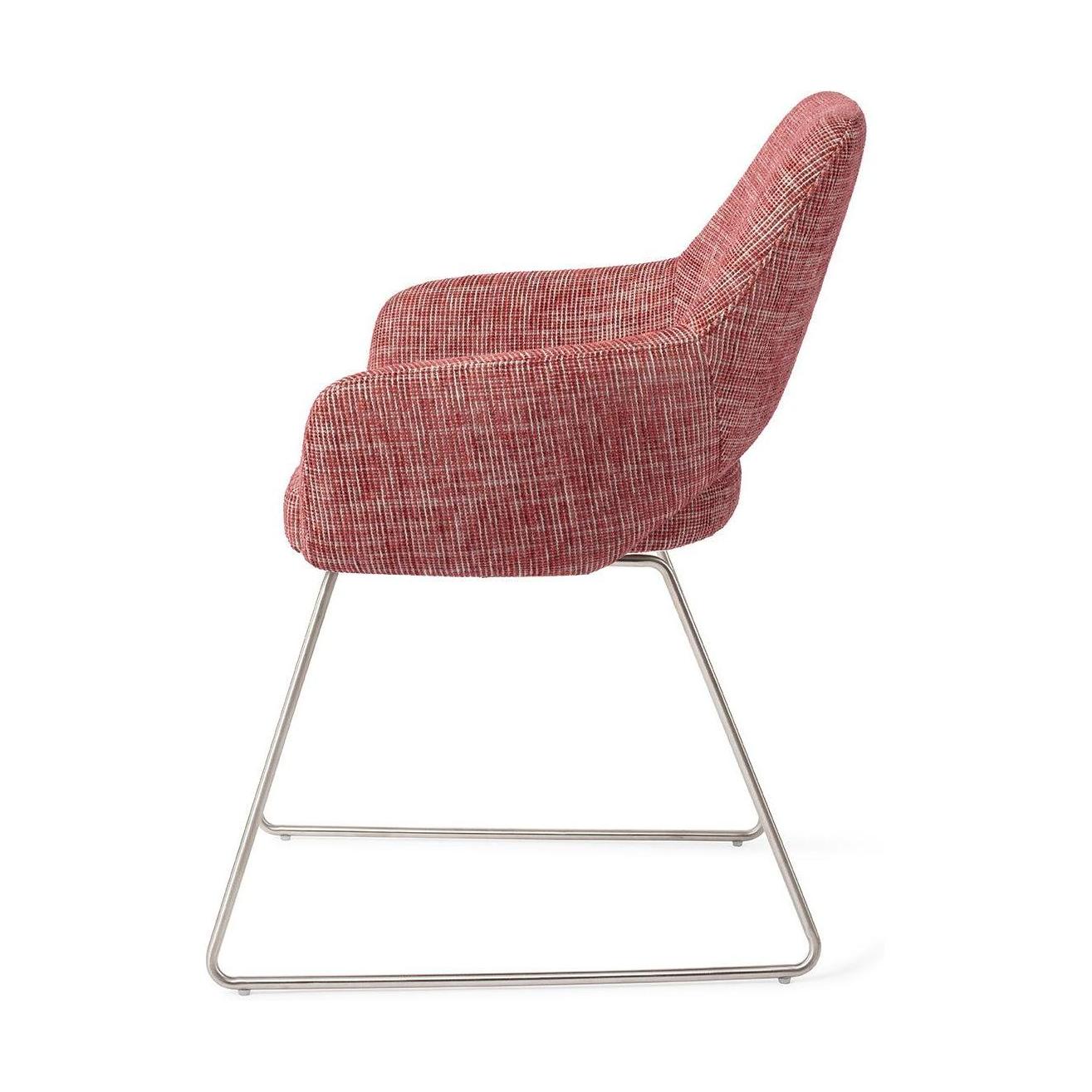 Jesper Home Yanai eetkamerstoel Berry Bars slide steel