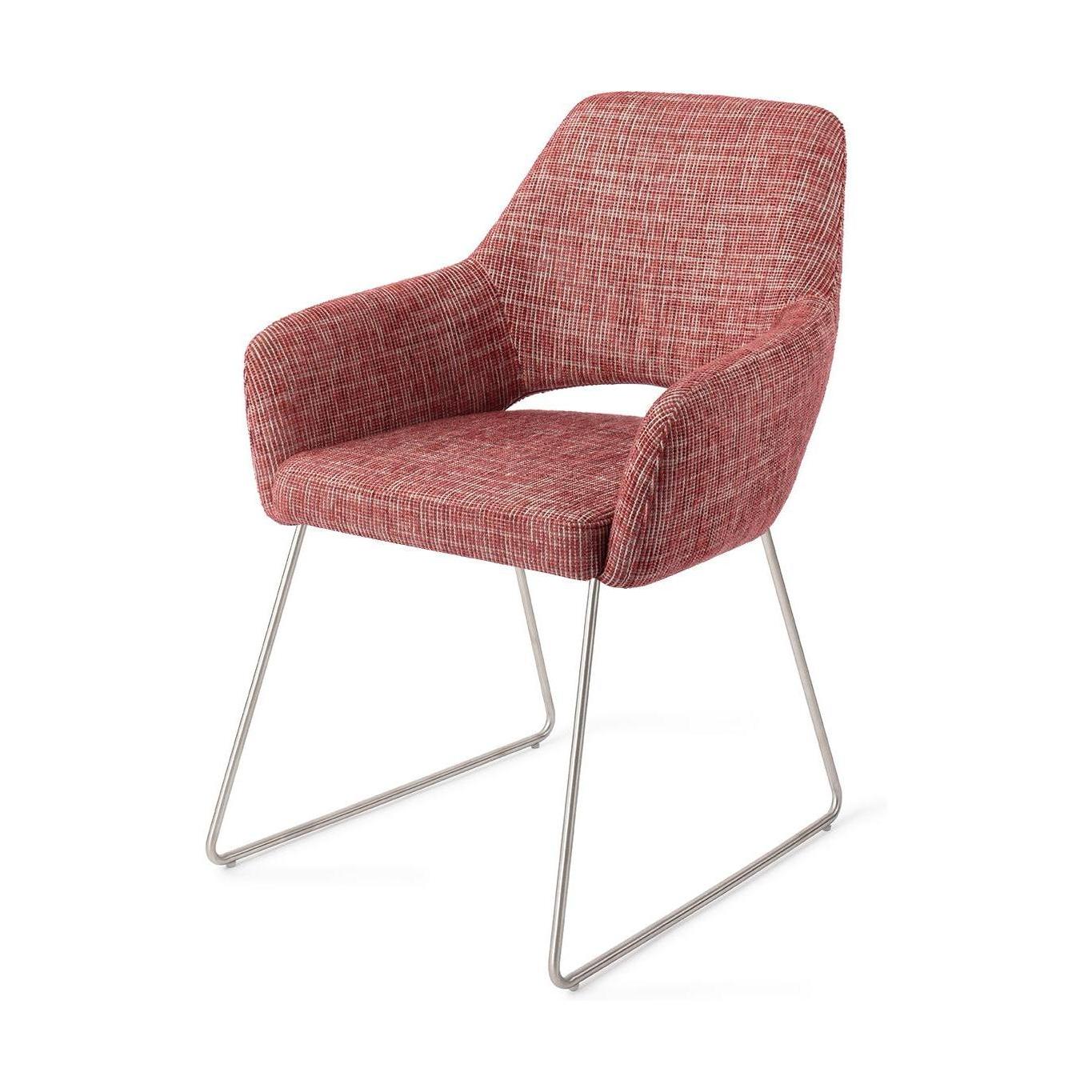 Jesper Home Yanai eetkamerstoel Berry Bars slide steel