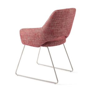 Jesper Home Yanai eetkamerstoel Berry Bars slide steel