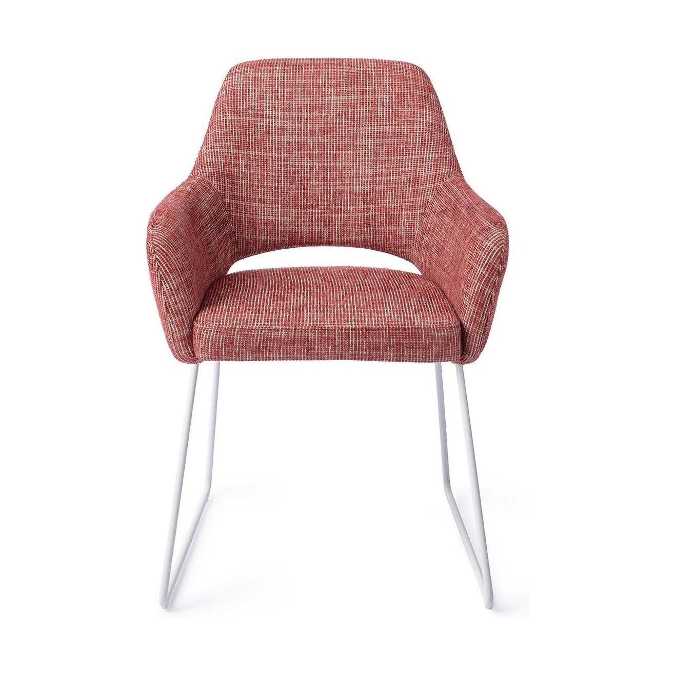 Jesper Home Yanai eetkamerstoel Berry Bars slide white