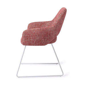 Jesper Home Yanai eetkamerstoel Berry Bars slide white