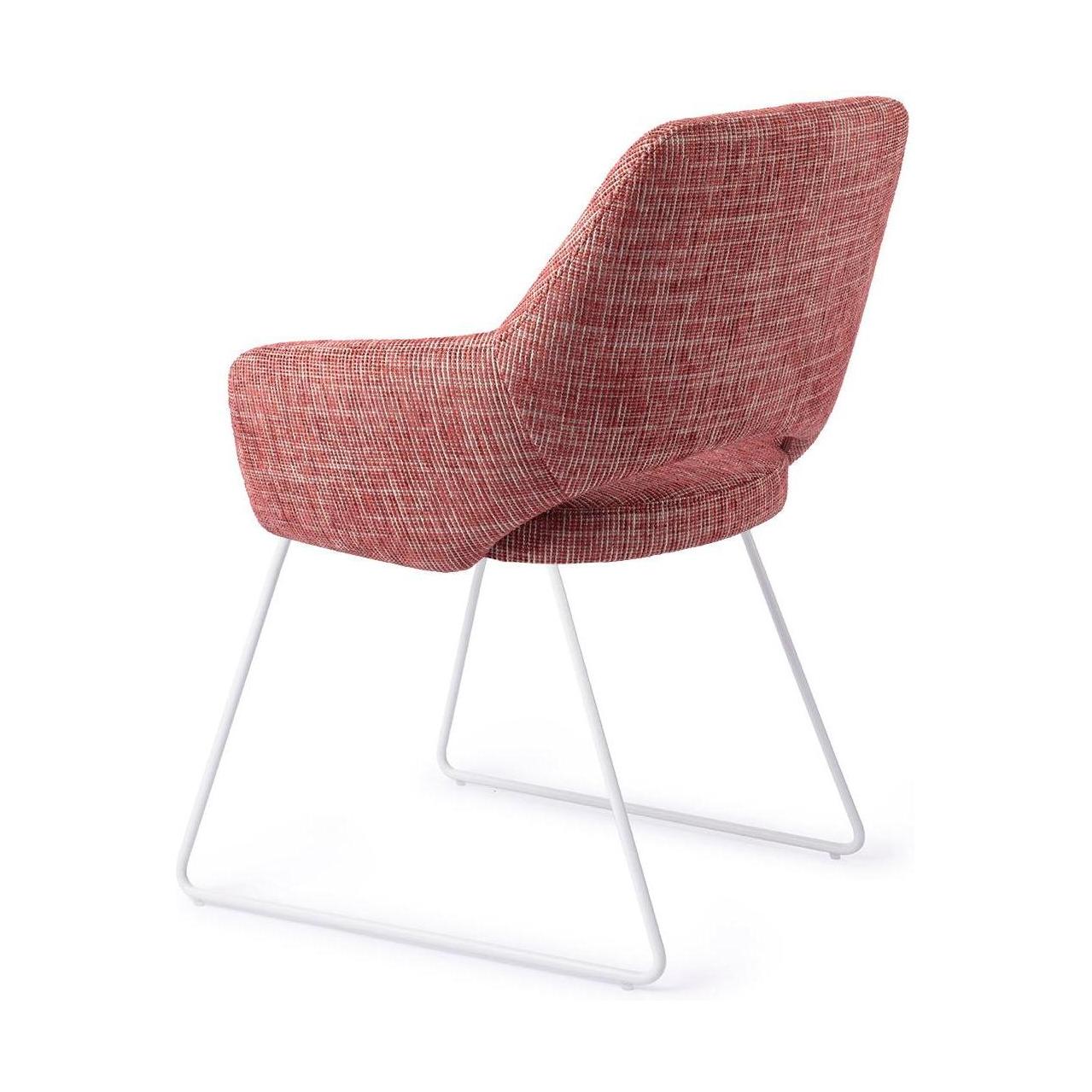 Jesper Home Yanai eetkamerstoel Berry Bars slide white