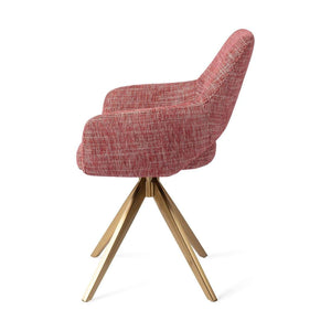Jesper Home Yanai eetkamerstoel Berry Bars turn gold