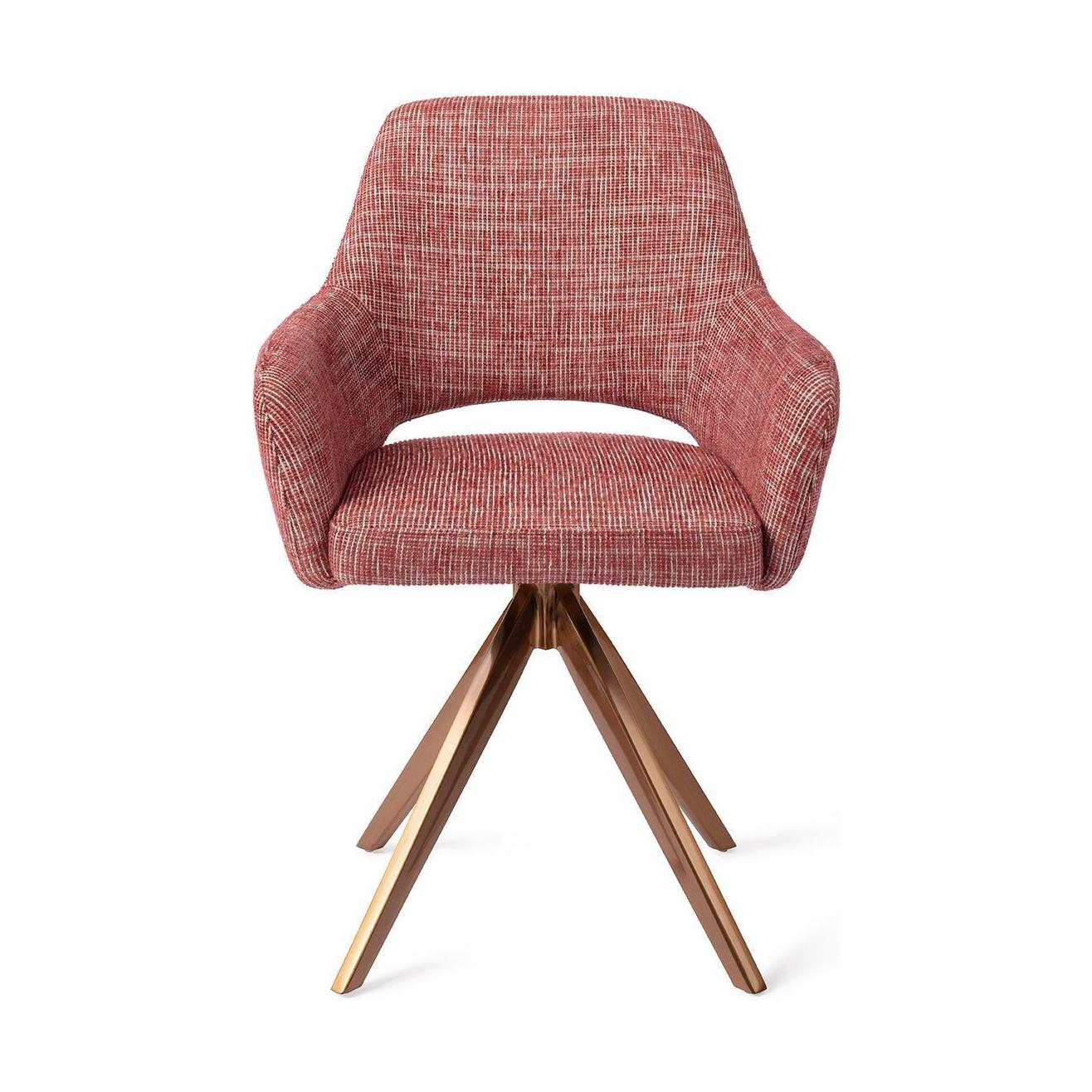 Jesper Home Yanai eetkamerstoel Berry Bars turn rose