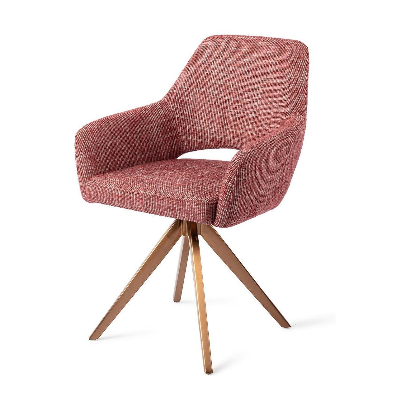 Jesper Home Yanai eetkamerstoel Berry Bars turn rose