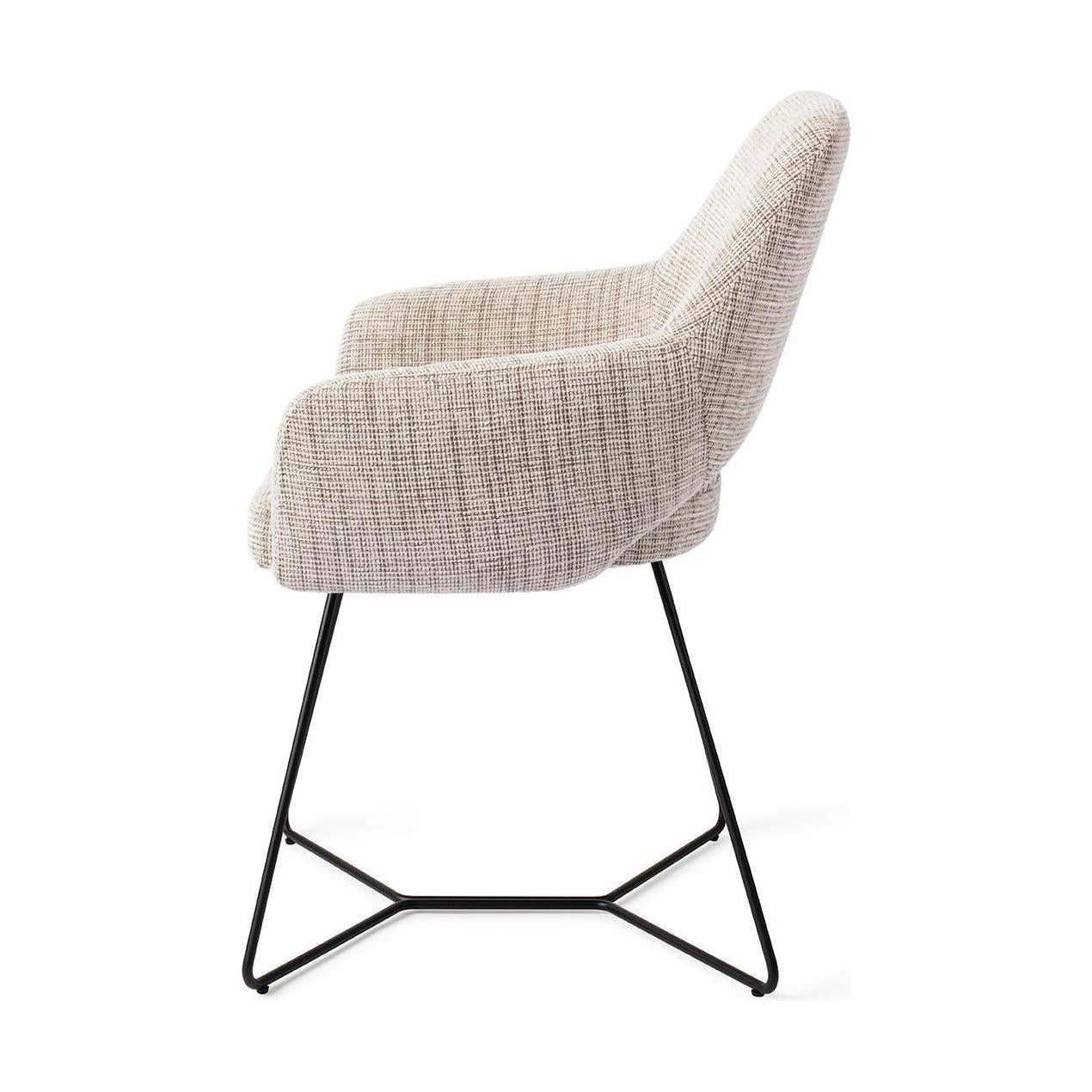 Jesper Home Yanai eetkamerstoel Caramel Grid beehive black