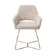 Jesper Home Yanai eetkamerstoel Caramel Grid beehive gold