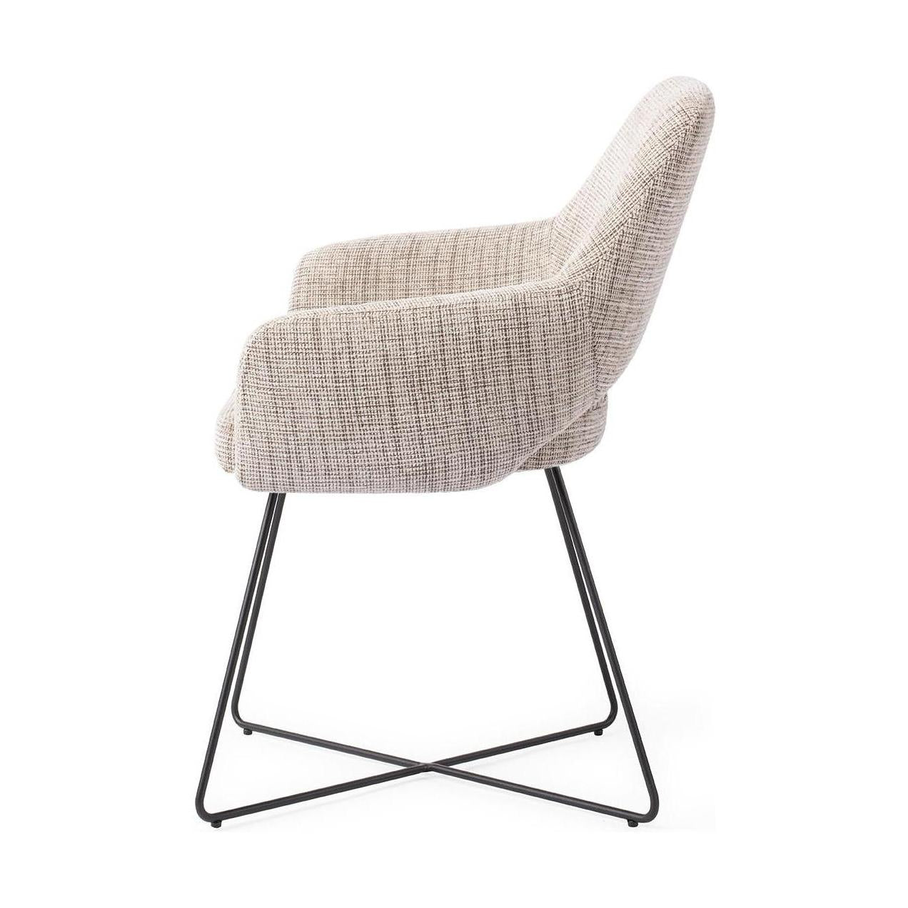 Jesper Home Yanai eetkamerstoel Caramel Grid cross black
