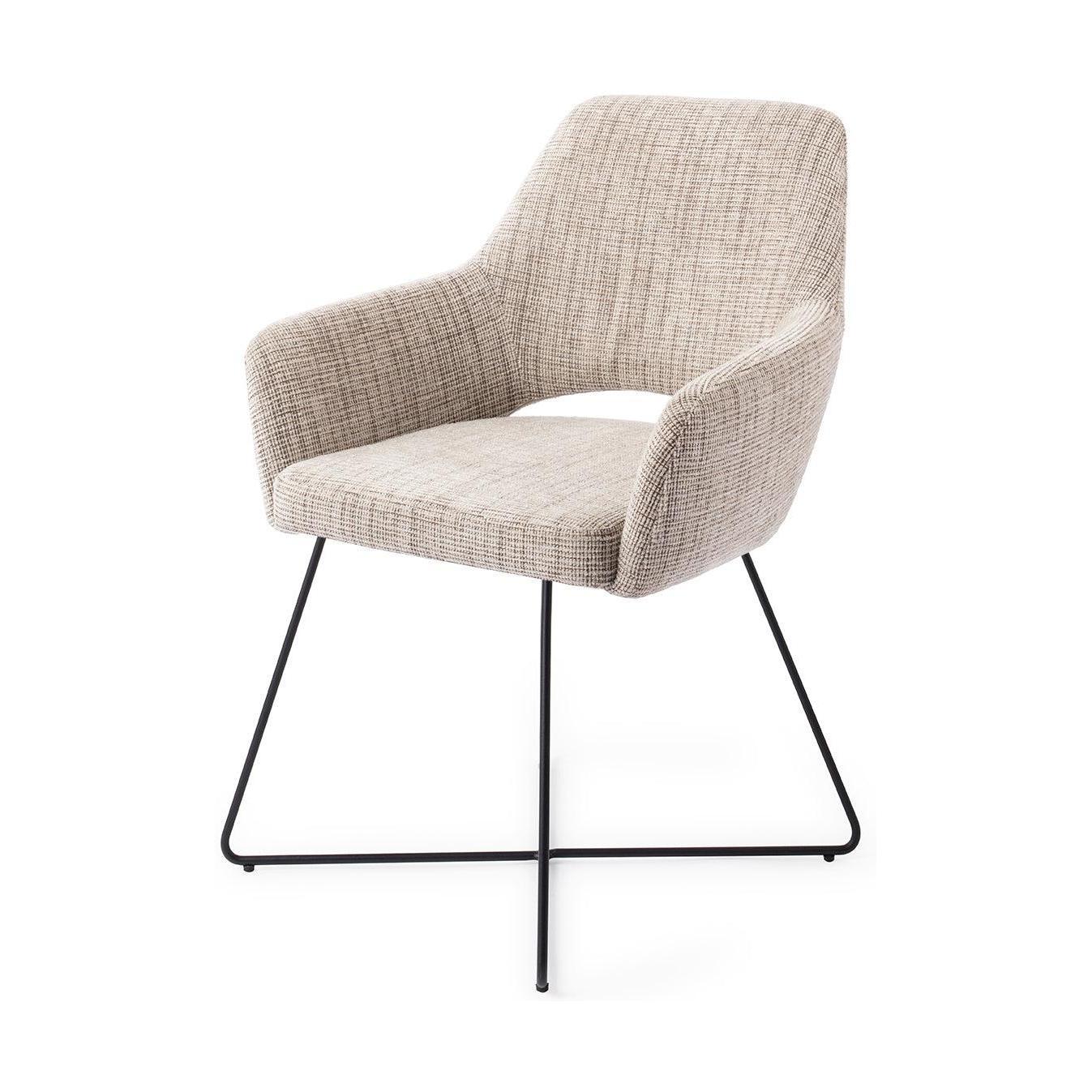 Jesper Home Yanai eetkamerstoel Caramel Grid cross black