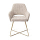 Jesper Home Yanai eetkamerstoel Caramel Grid cross gold