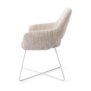 Jesper Home Yanai eetkamerstoel Caramel Grid cross white