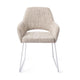 Jesper Home Yanai eetkamerstoel Caramel Grid slide white