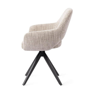 Jesper Home Yanai eetkamerstoel Caramel Grid turn black