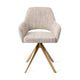 Jesper Home Yanai eetkamerstoel Caramel Grid turn gold