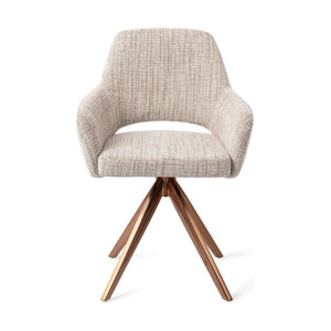 Jesper Home Yanai eetkamerstoel Caramel Grid turn rose