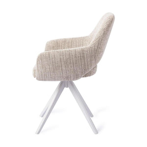 Jesper Home Yanai eetkamerstoel Caramel Grid turn white