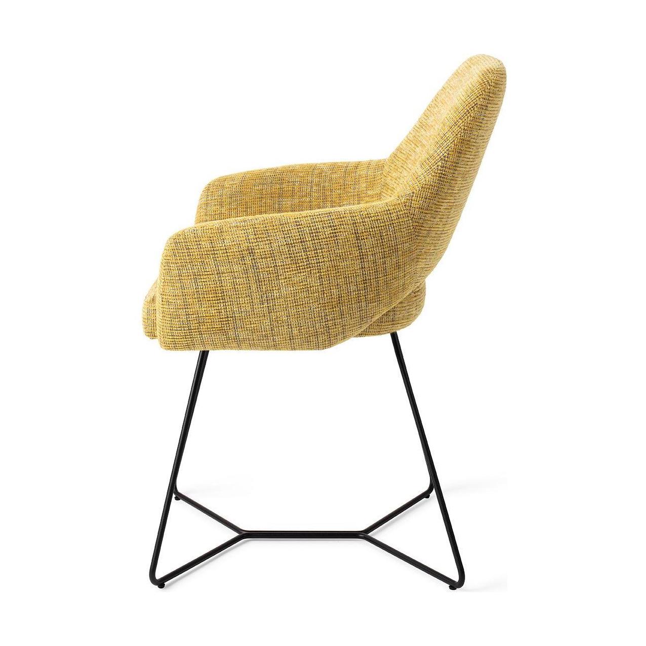 Jesper Home Yanai eetkamerstoel Lemon Limes beehive black