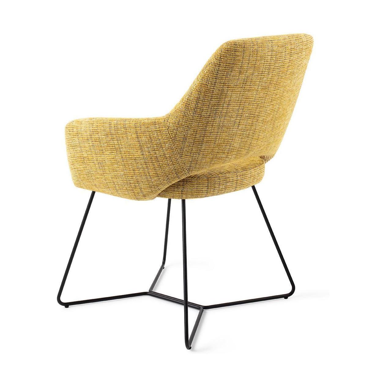 Jesper Home Yanai eetkamerstoel Lemon Limes beehive black