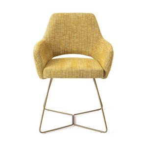 Jesper Home Yanai eetkamerstoel Lemon Limes beehive gold