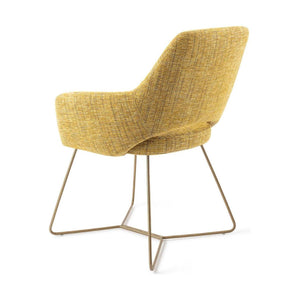 Jesper Home Yanai eetkamerstoel Lemon Limes beehive gold
