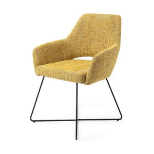 Jesper Home Yanai eetkamerstoel Lemon Limes cross black