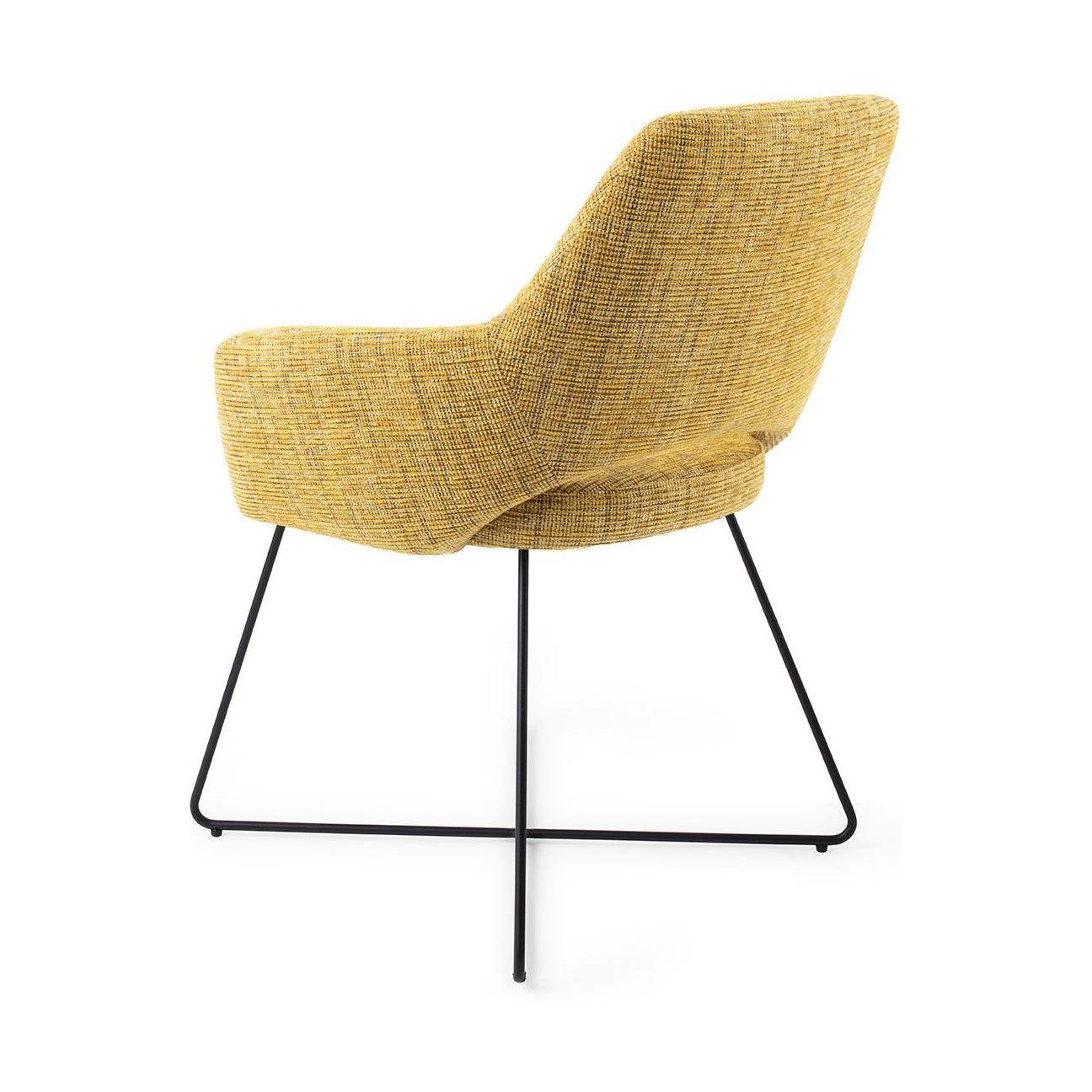 Jesper Home Yanai eetkamerstoel Lemon Limes cross black