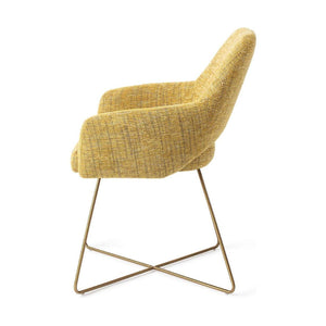Jesper Home Yanai eetkamerstoel Lemon Limes cross gold