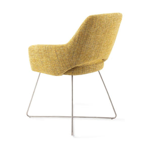 Jesper Home Yanai eetkamerstoel Lemon Limes cross steel