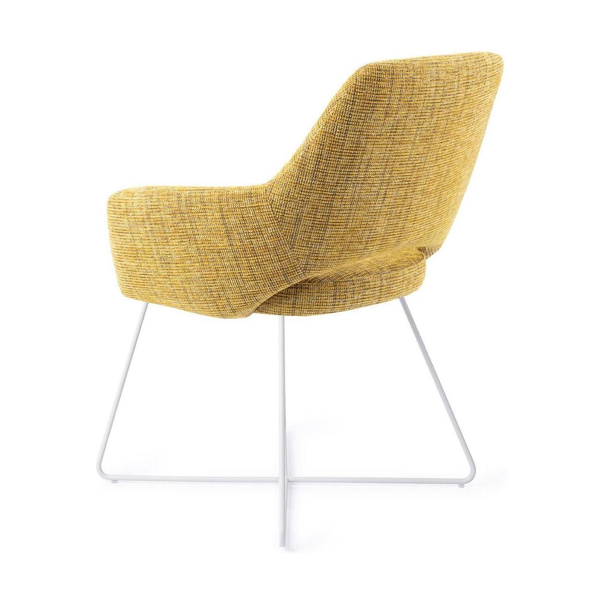 Jesper Home Yanai eetkamerstoel Lemon Limes cross white