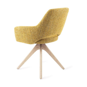Jesper Home Yanai eetkamerstoel Lemon Limes revolve oak bleach