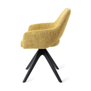 Jesper Home Yanai eetkamerstoel Lemon Limes revolve oak black