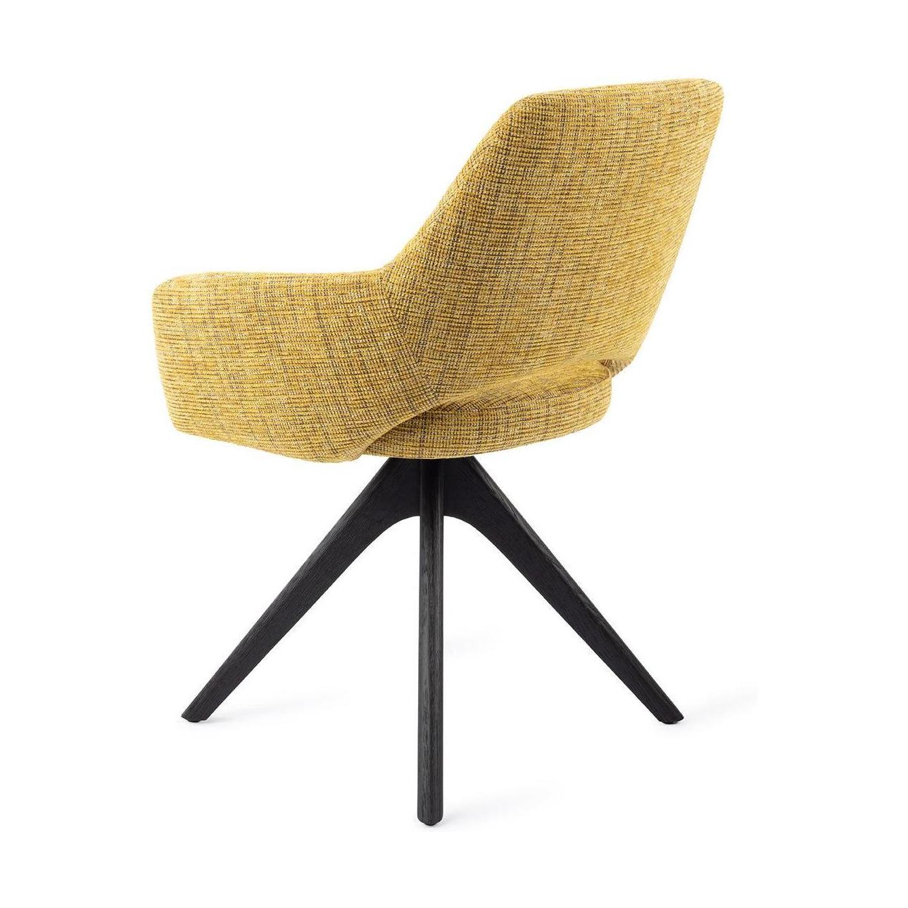 Jesper Home Yanai eetkamerstoel Lemon Limes revolve oak black