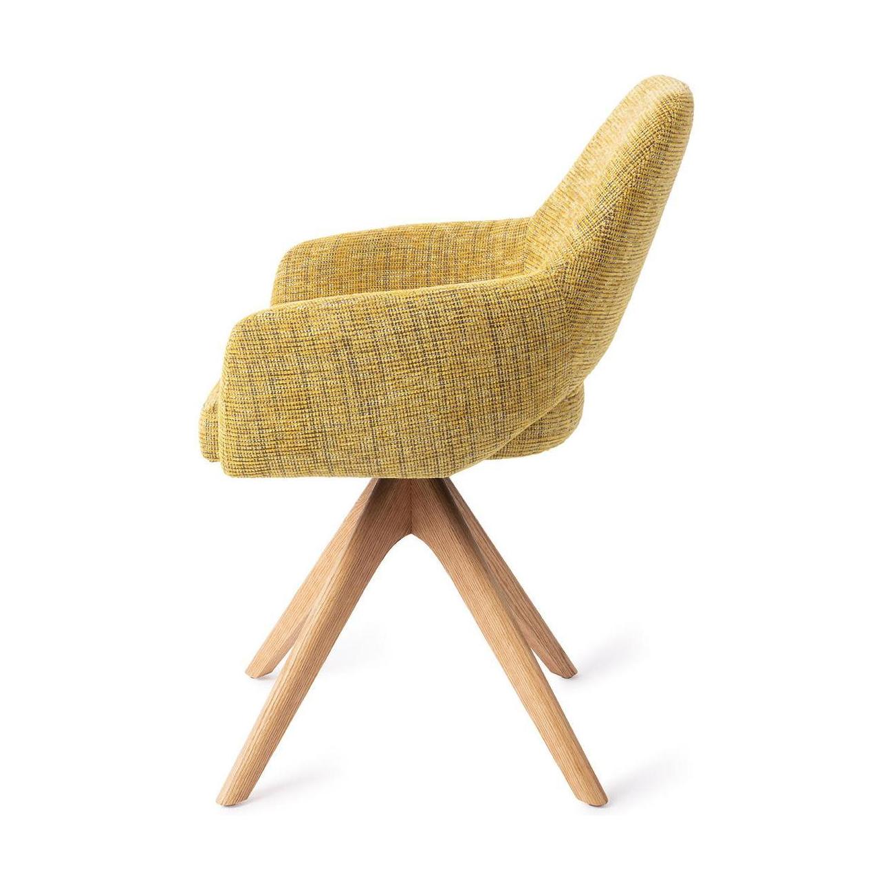 Jesper Home Yanai eetkamerstoel Lemon Limes revolve oak natural