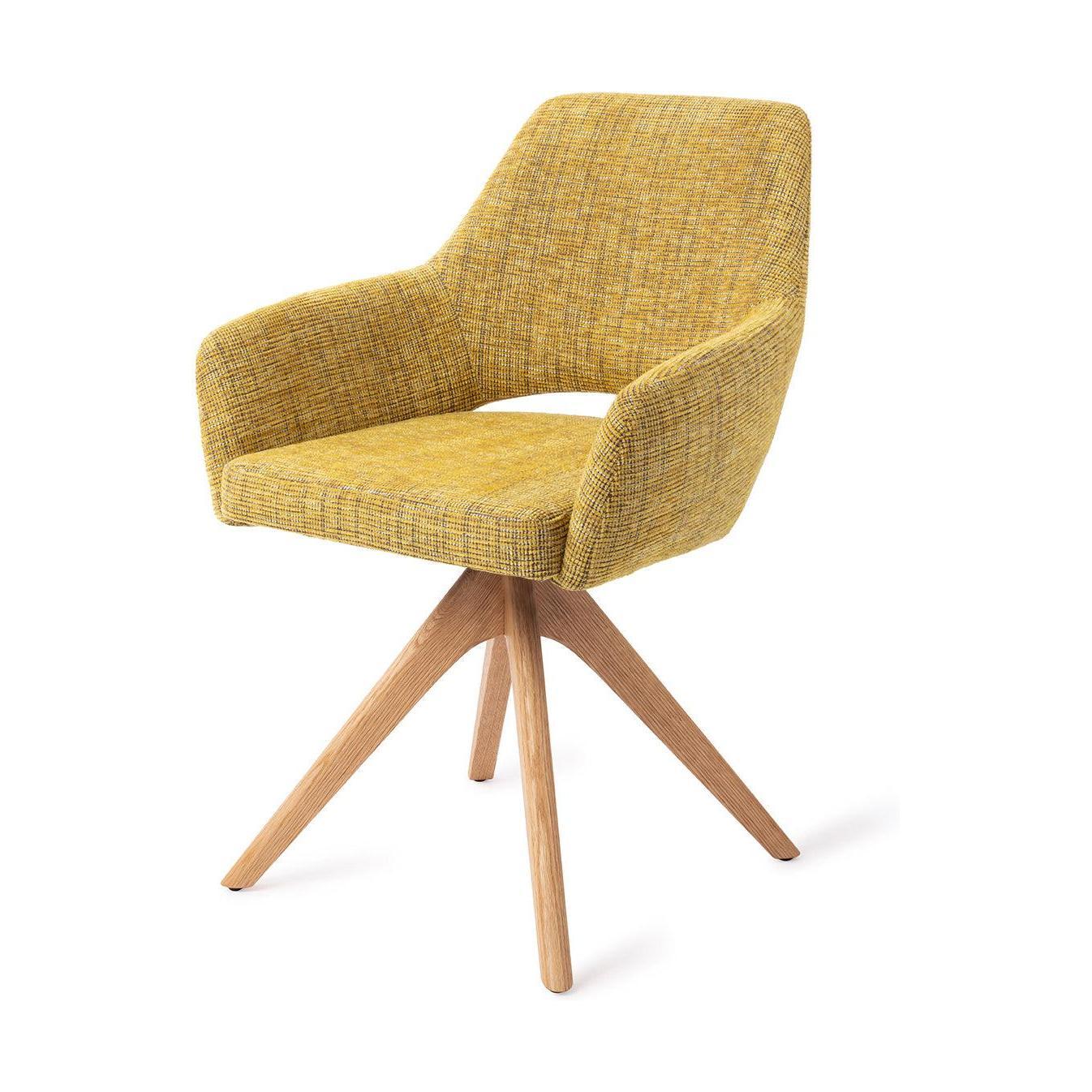 Jesper Home Yanai eetkamerstoel Lemon Limes revolve oak natural