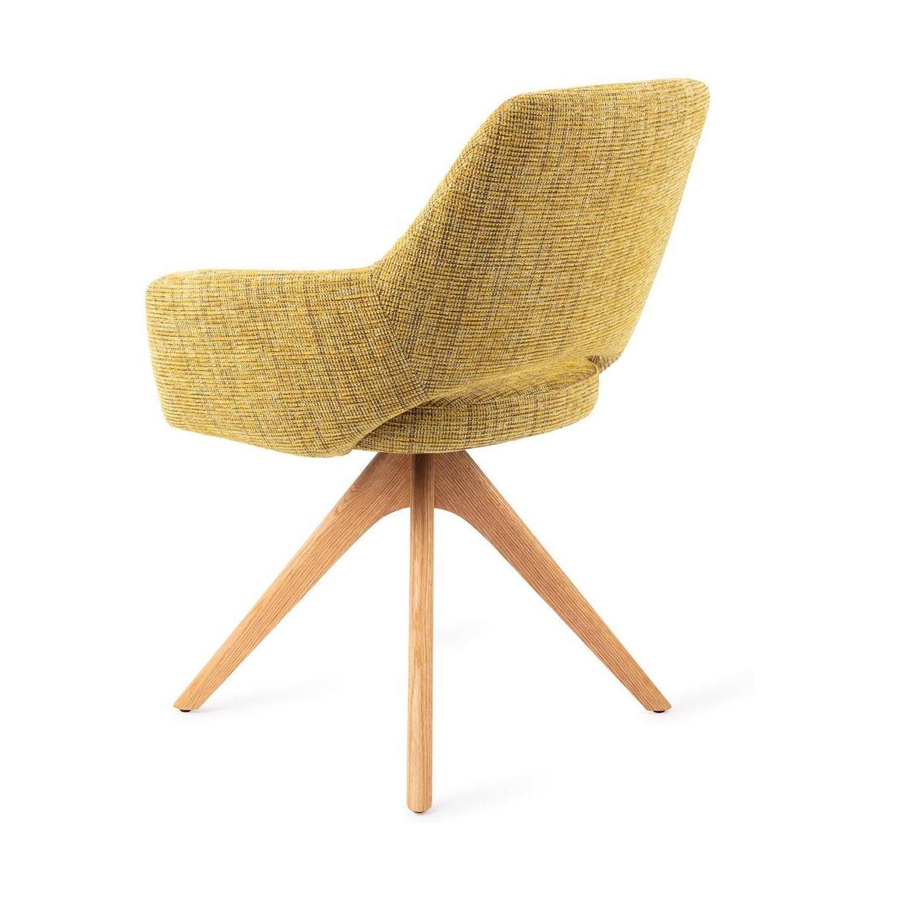 Jesper Home Yanai eetkamerstoel Lemon Limes revolve oak natural