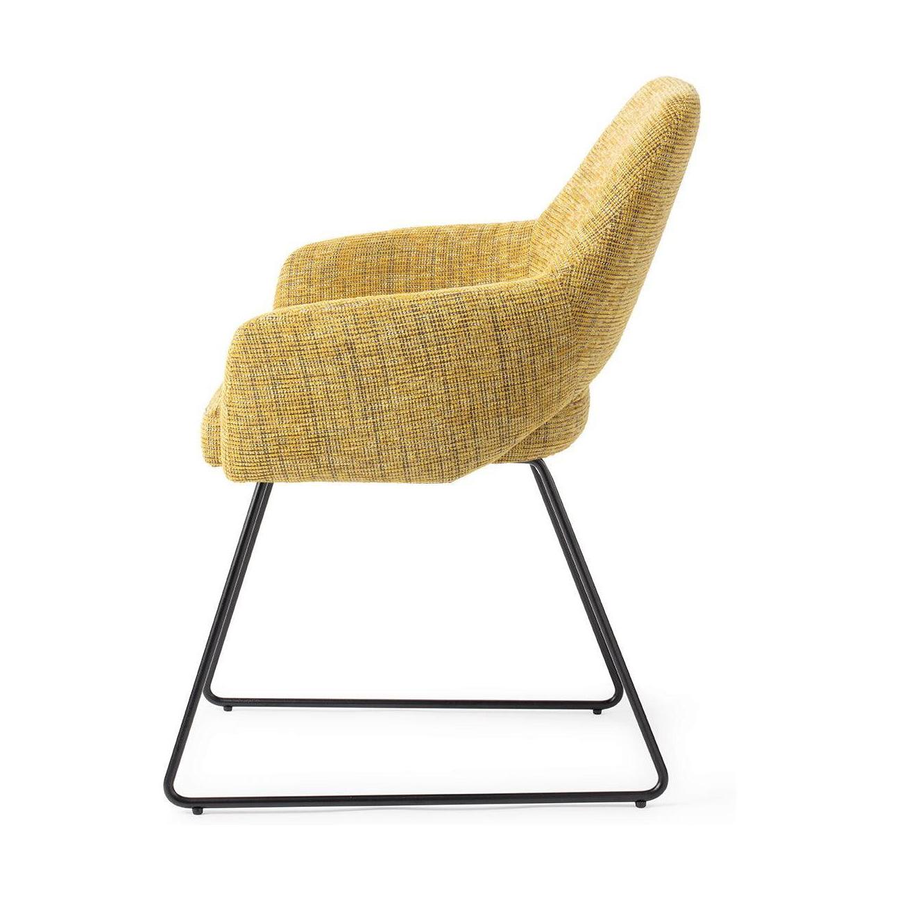 Jesper Home Yanai eetkamerstoel Lemon Limes slide black