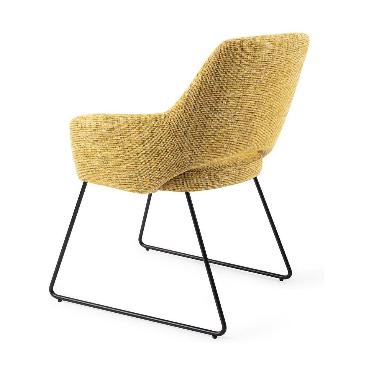 Jesper Home Yanai eetkamerstoel Lemon Limes slide black