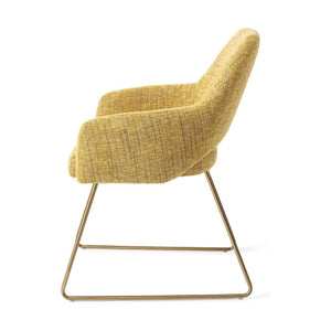Jesper Home Yanai eetkamerstoel Lemon Limes slide gold