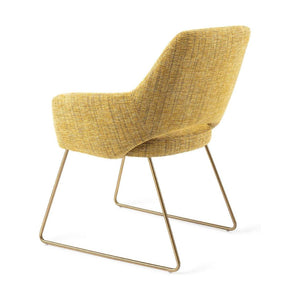 Jesper Home Yanai eetkamerstoel Lemon Limes slide gold