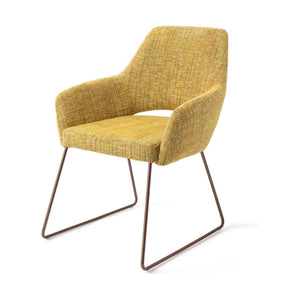 Jesper Home Yanai eetkamerstoel Lemon Limes slide rose