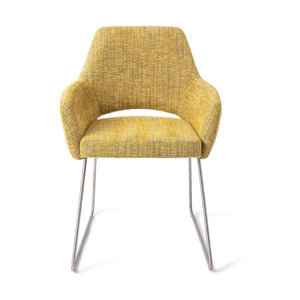 Jesper Home Yanai eetkamerstoel Lemon Limes slide steel