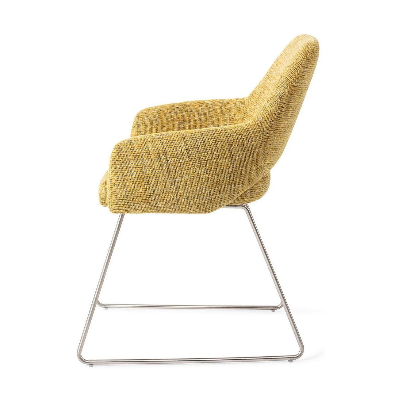 Jesper Home Yanai eetkamerstoel Lemon Limes slide steel